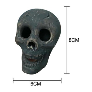 Reusable Ceramic Human Skull Flame Fireproof Logs For Bonfires, Fireplaces, Fire Pits, Gothic Flame