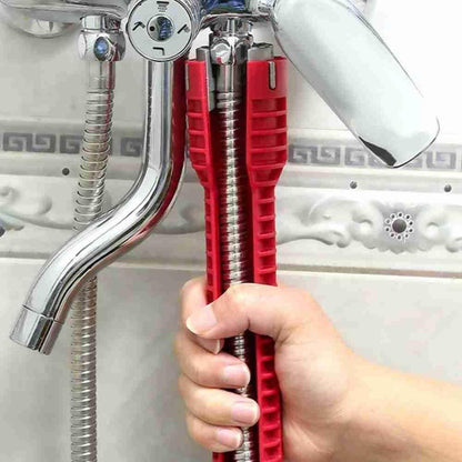 Anti-Slip 8 In 1 Kitchen Repair Plumbing Tool Flume Wrench Sink Faucet Key Plumbing Pipe 26795442-5
