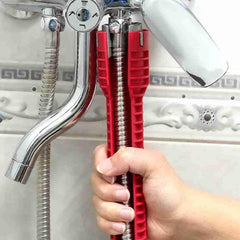 Anti-Slip 8 In 1 Kitchen Repair Plumbing Tool Flume Wrench Sink Faucet Key Plumbing Pipe