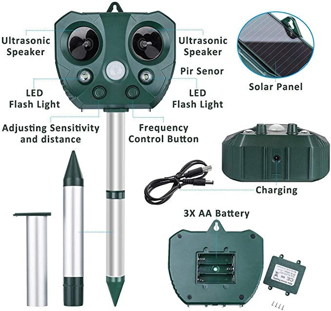 Ultrasonic Pest Repeller Solar Powered Device