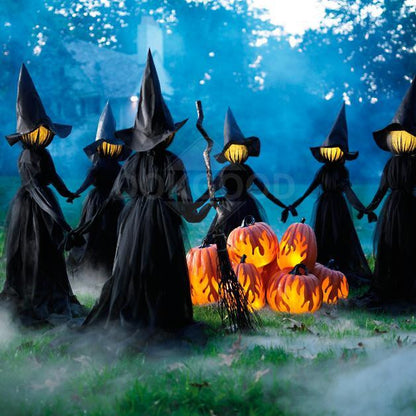 Lighted Halloween Witch Stake For Halloween Decoration 8142382170312-al