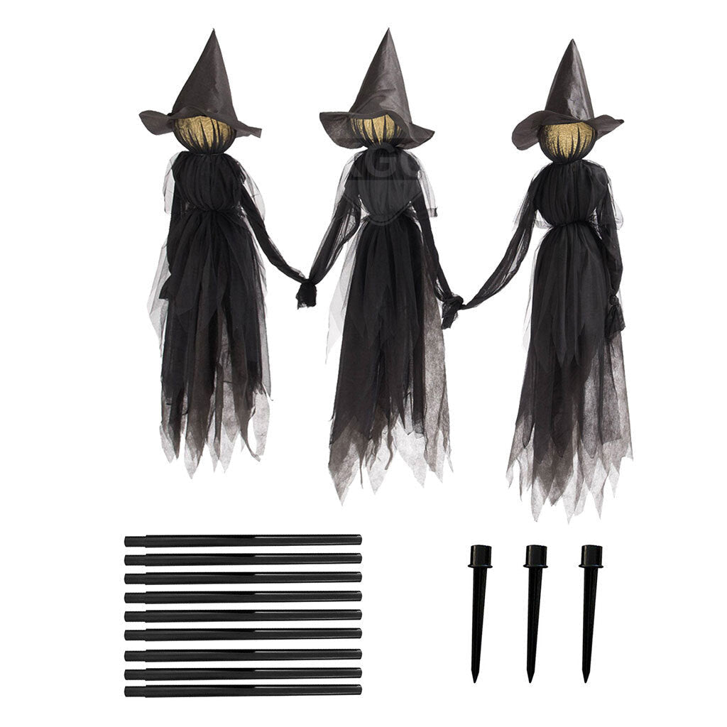 Lighted Halloween Witch Stake For Halloween Decoration 8142382170312-al