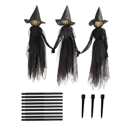 Lighted Halloween Witch Stake For Halloween Decoration 8142382170312-al