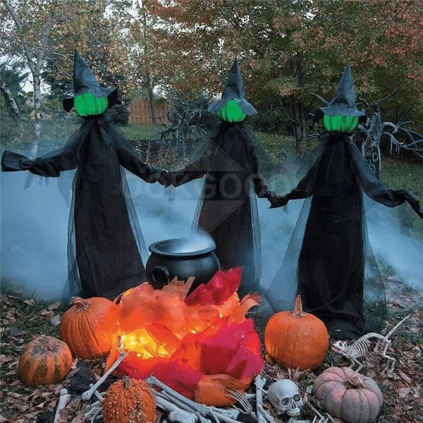 Lighted Halloween Witch Stake For Halloween Decoration 8142382170312-al
