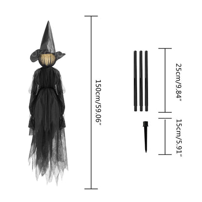 Lighted Halloween Witch Stake For Halloween Decoration 8142382170312-al