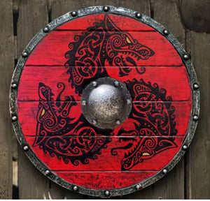 Eivor Valhalla Raven War Pattern Viking Shield