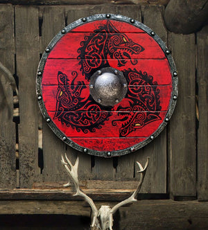 Eivor Valhalla Raven War Pattern Viking Shield