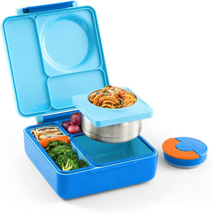 Bento Box For Kids Insulated Bento Lunch Box With Leak Proof Thermos Food Jar 3 Compartments