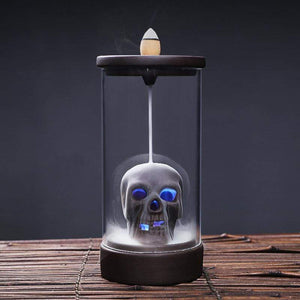 Backflow Led Skull Incense Burner