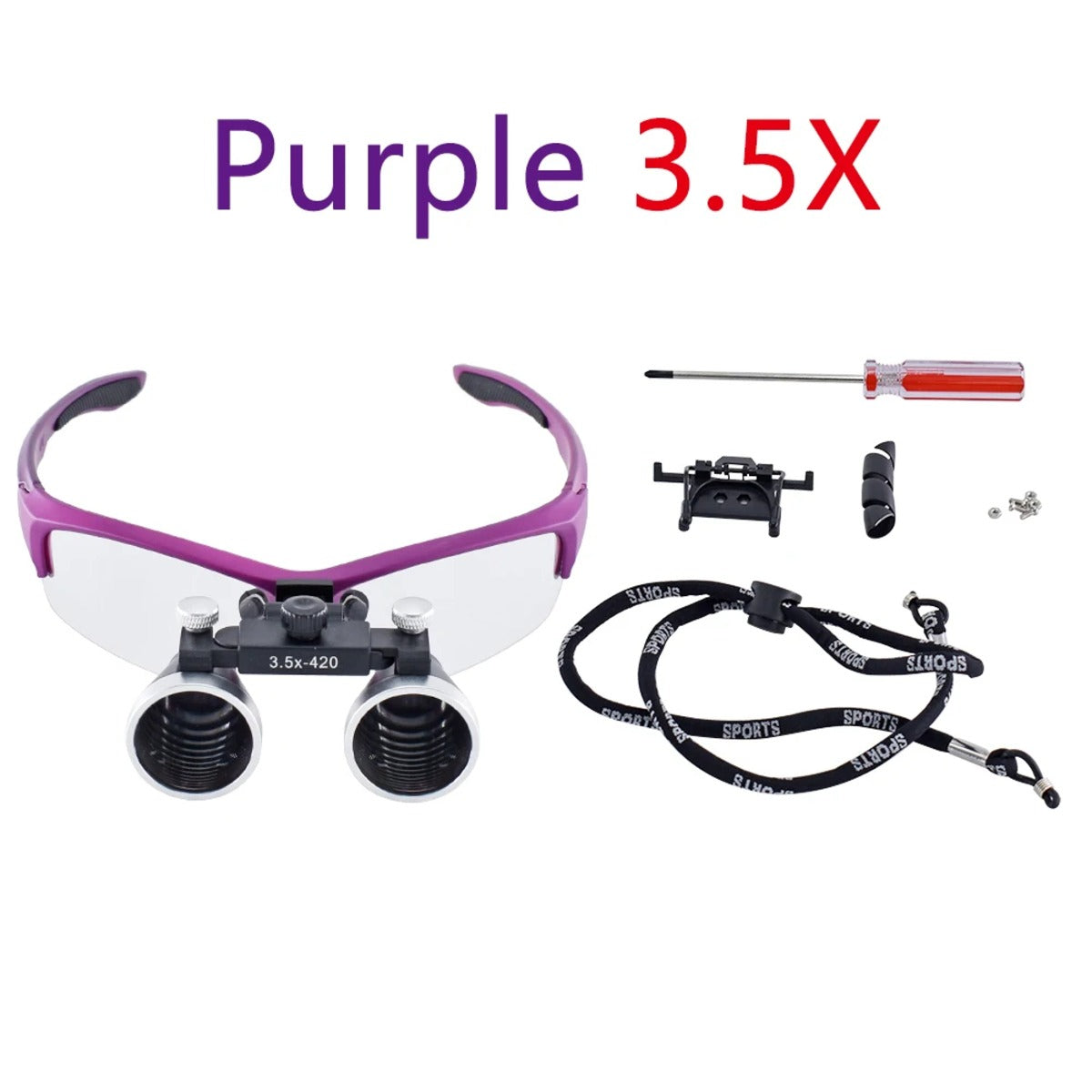 Dental Loupes Magnifier with & LED Headlight for Precision Work 9840492413249-1