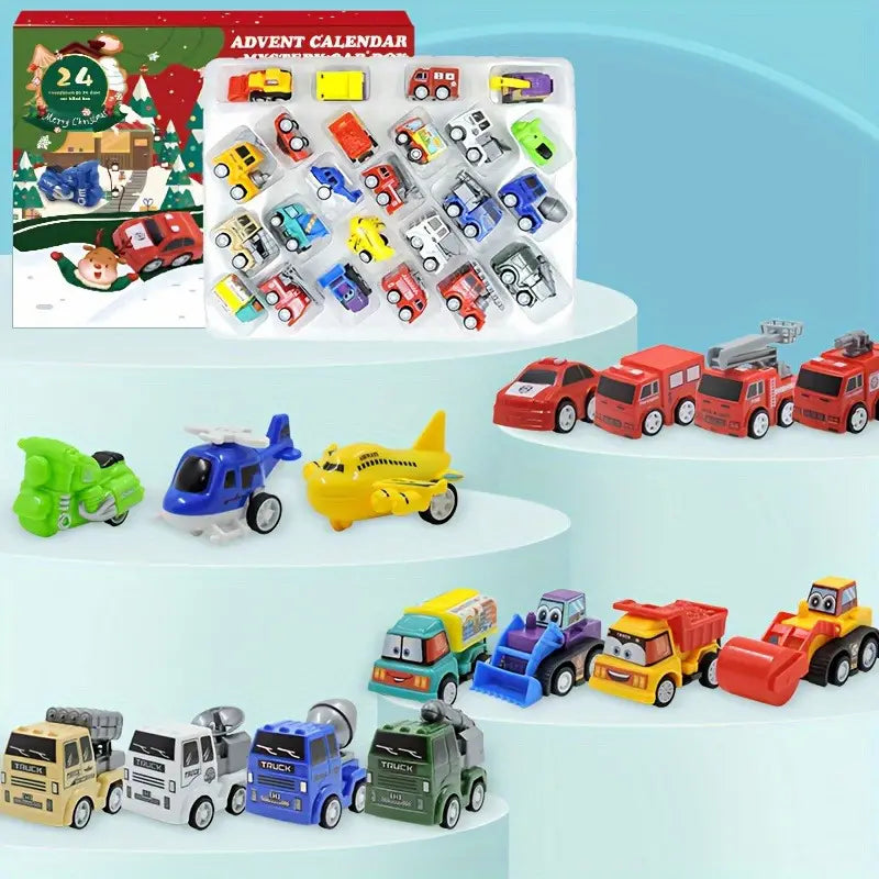 Christmas Countdown Calendar – Vehicles-Themed Set