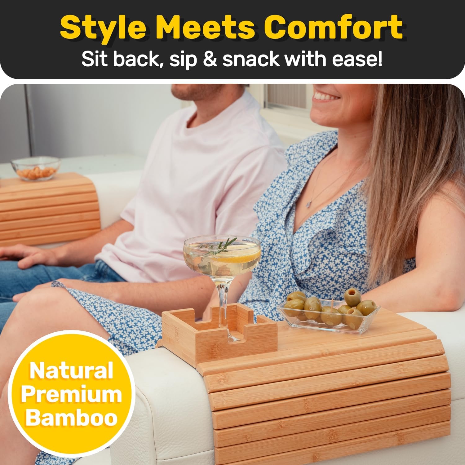 Rylan Bamboo Tray — Sofa Armrest Organizer With Spill-Design 11690571563276-1