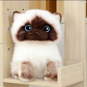 Simulation Siamese Cat Plush