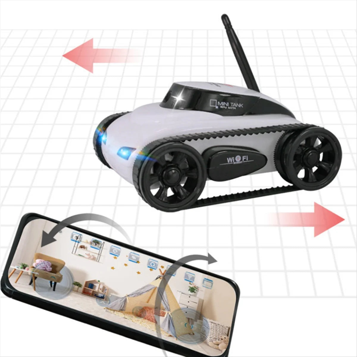 Mini Camera Remote Control Electric Tank Car 259515