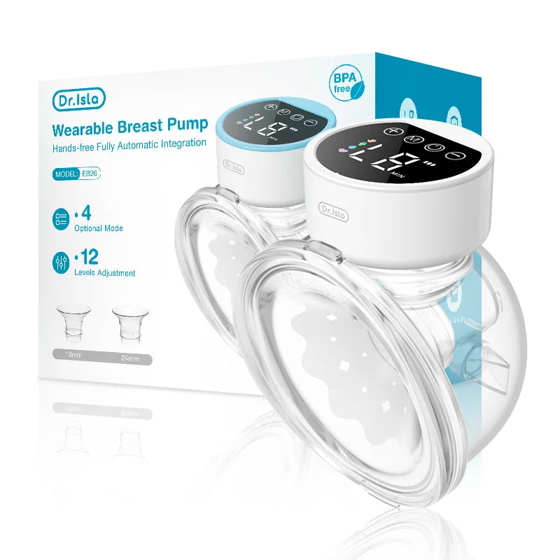 Electric Breast Pump - Hands, 4 Modes, 12 Suction Levels, Relieves Pain & Engorgement 1005008248172159-Blue