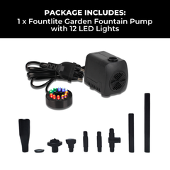 Fountlite Garden Fountain Pump With 12 Led Lights