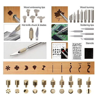 Wood Burning Kit for Creative Wood Art (Blue-220V) 7580745040115-1