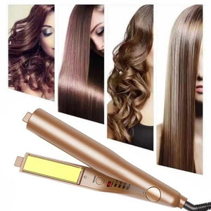 2-In-1 Hair Straightener And Curler With Ceramic Plates