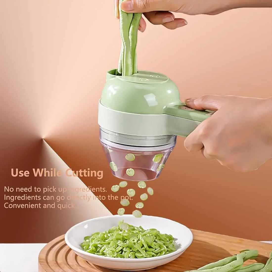 Electric Vegetable Cutter Set - Multifunctional Food Processor Hand-Held Mini Fruit Meat Grinder 15071155618179-1
