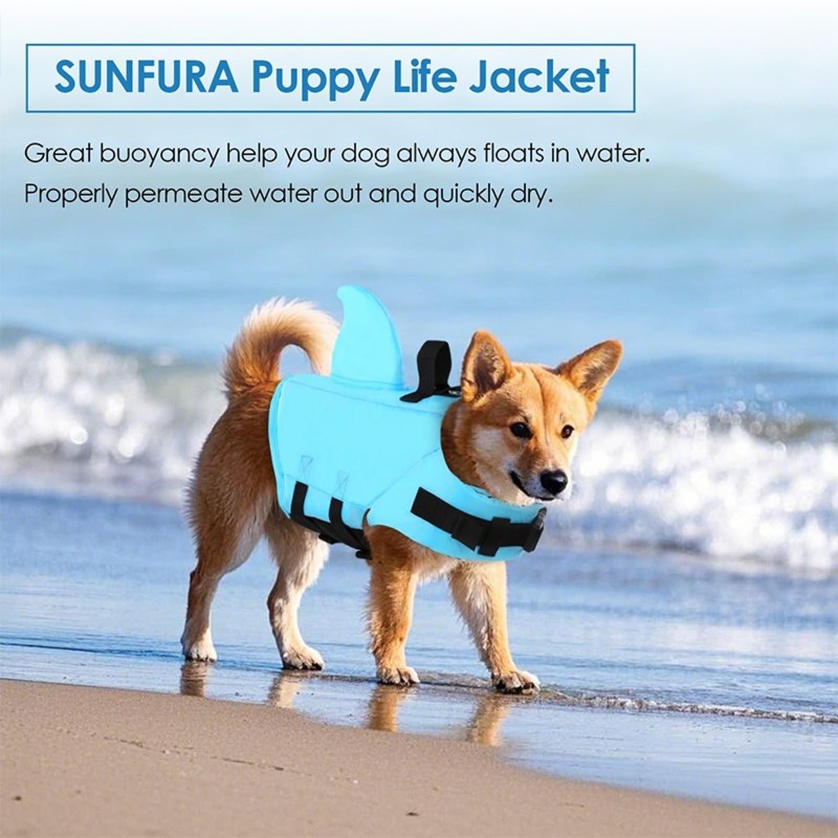 Dog Life Jacket - Enhanced Buoyancy, Adjustable Fit & Quick-Release for Water Adventures - Floating Vest for Dogs 9957152653633-1