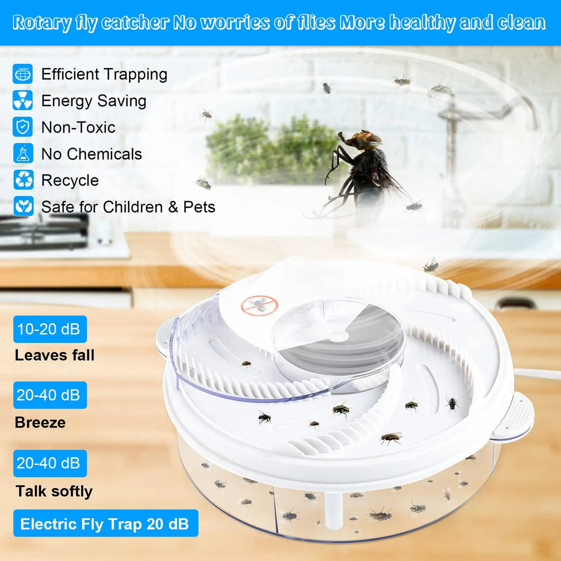 USB Fly Trap - Eco-Friendly, Non-Toxic & Effective for Home and Outdoor Use 9929396748609-1