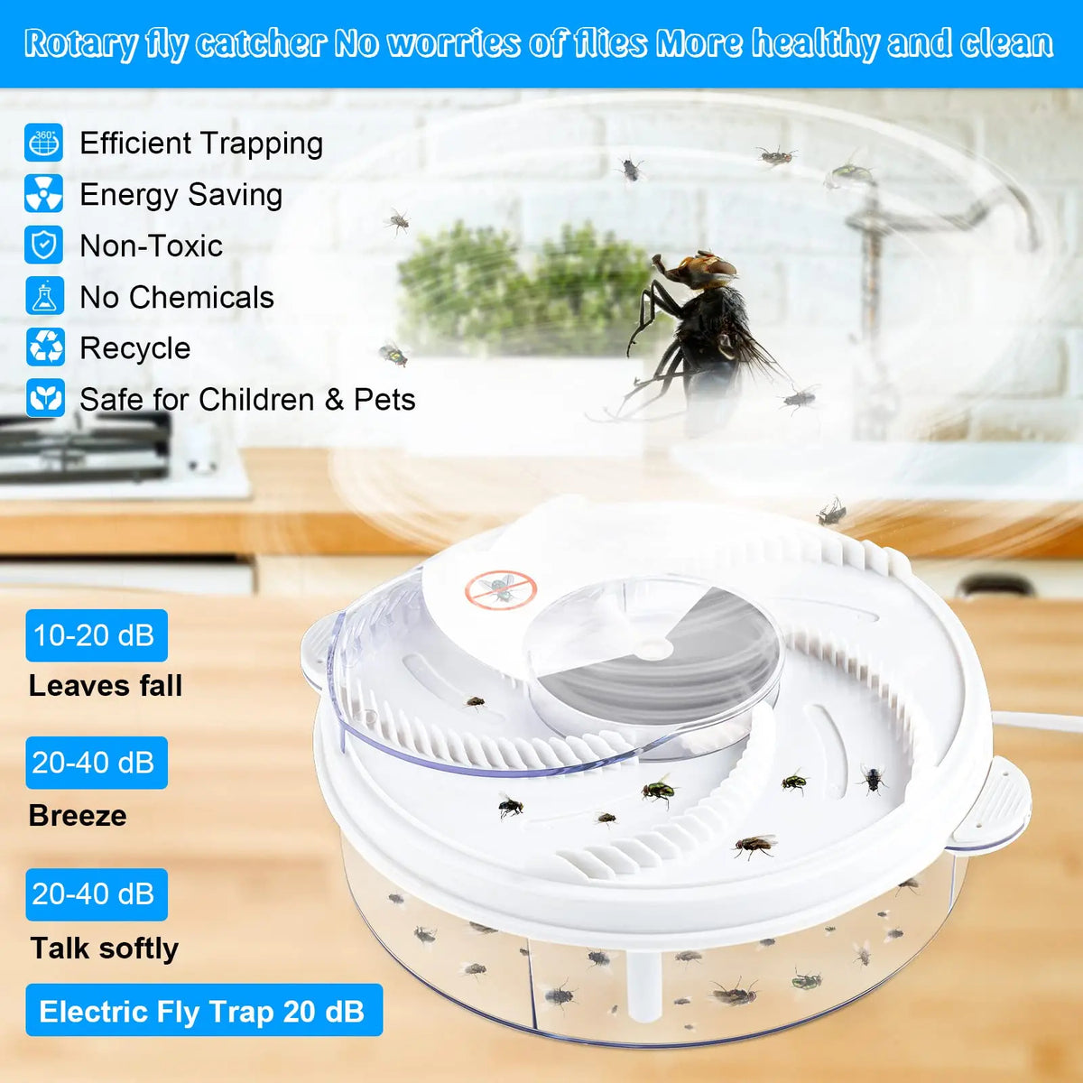 USB Fly Trap - Eco-Friendly, Non-Toxic & Effective for Home and Outdoor Use
