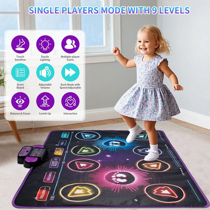 Interactive Musical Dance Mat with Game Modes for Kids, Lights, Sounds 15049081684313-1