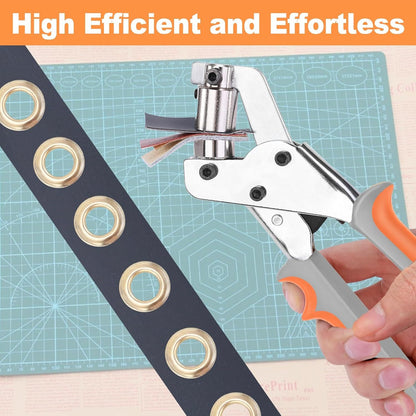 Heavy Duty Grommet Tool Kit For Eyelet Installation Leather Canvas 10002112348441-1