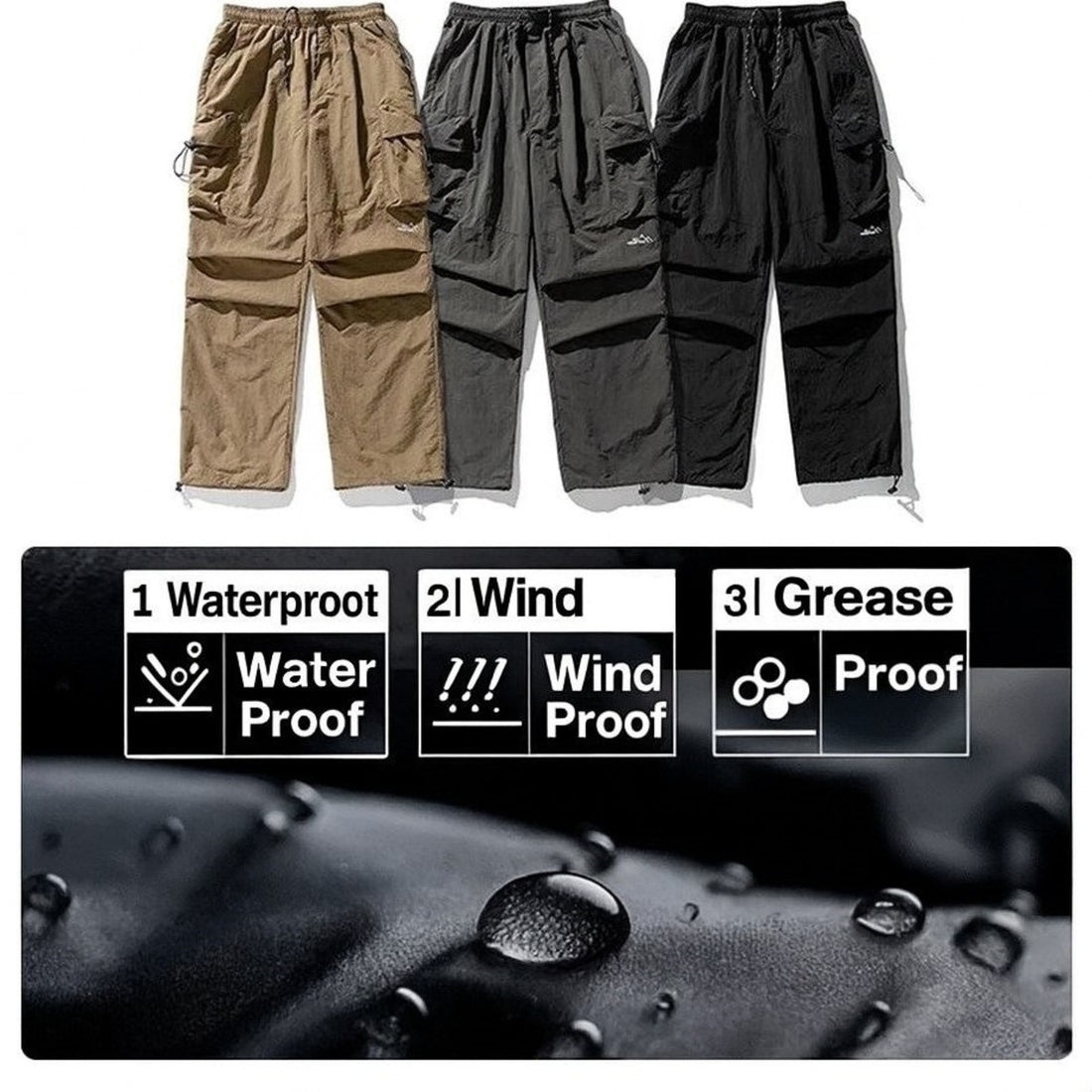 Men's Water-Resistant Cargo Pants - Outdoor & Hiking Gear SH1751817214987860700
