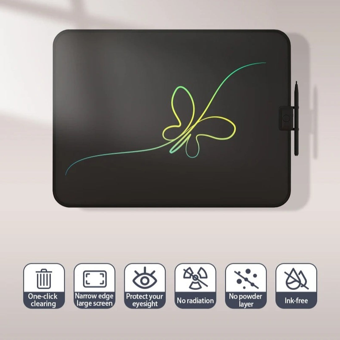 LCD Writing Tablet – Colorful Screen with One-Tap Erase & Pressure-Sensitive Drawing 9686228566358-3