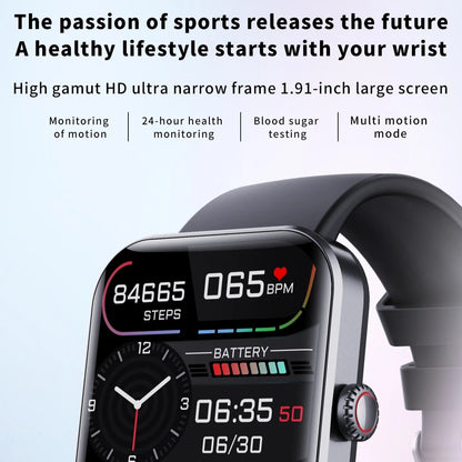 Blood Glucose Monitoring Smartwatch - Bluetooth Call Information Display Health Monitor Multiple SH1751817214987860732