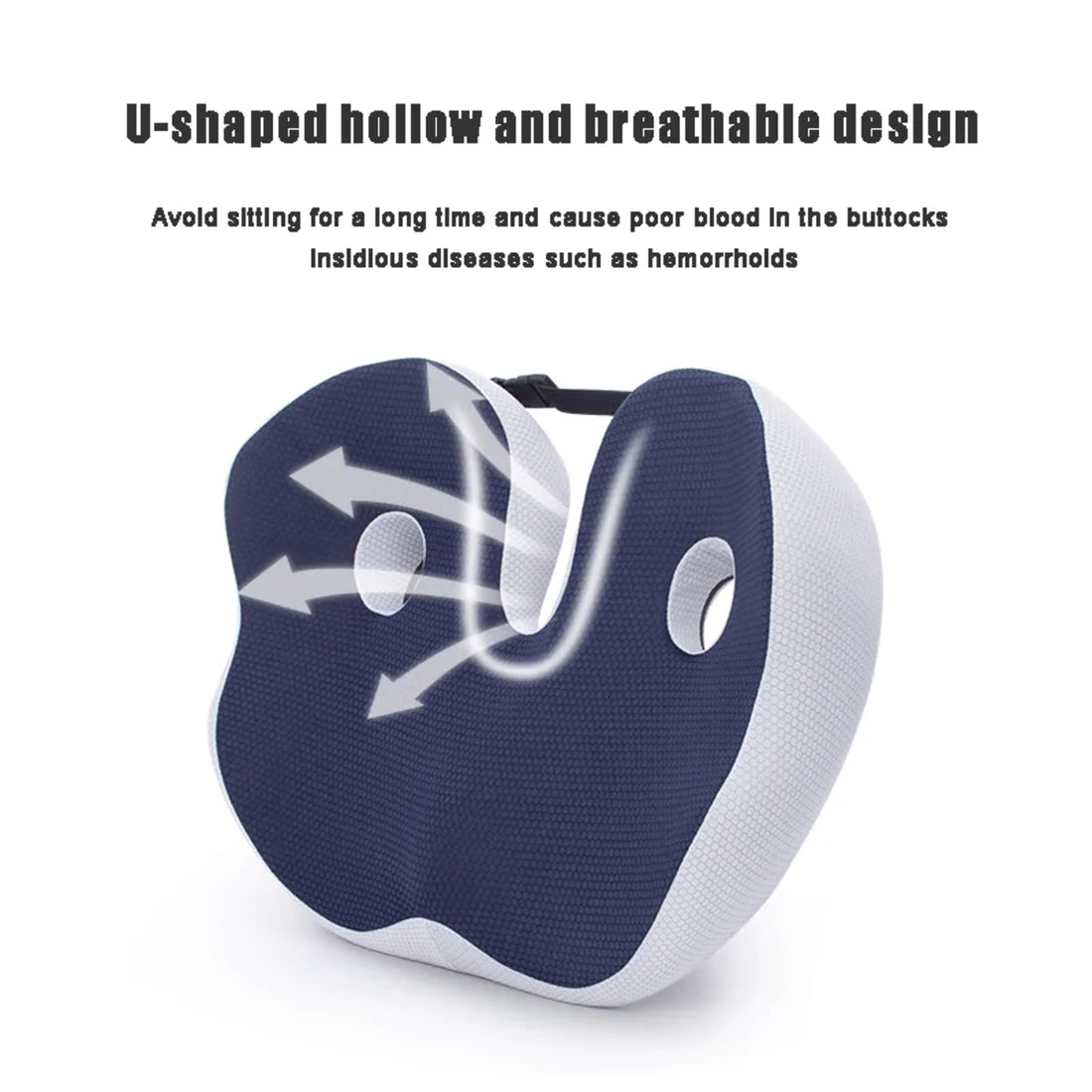SitSmart Adjustable Memory Foam Seat Cushion - Tailbone Relief & Posture Support for Office, Car, and Dining Chairs 9919564972353-1