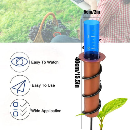 Copper Rain Gauge - Durable, Floating Design for Home Garden & Lawn Water Measurement 9957152260417-1