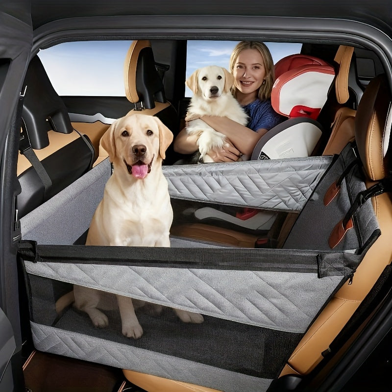 Portable Cats & Dog Seat for Car - Waterproof, Spacious & Secure for Stress-Free Car Rides 9957152555329-1
