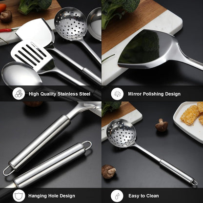 Premium Stainless Steel Cooking Utensils | 5pcs Set 9709977436446-1