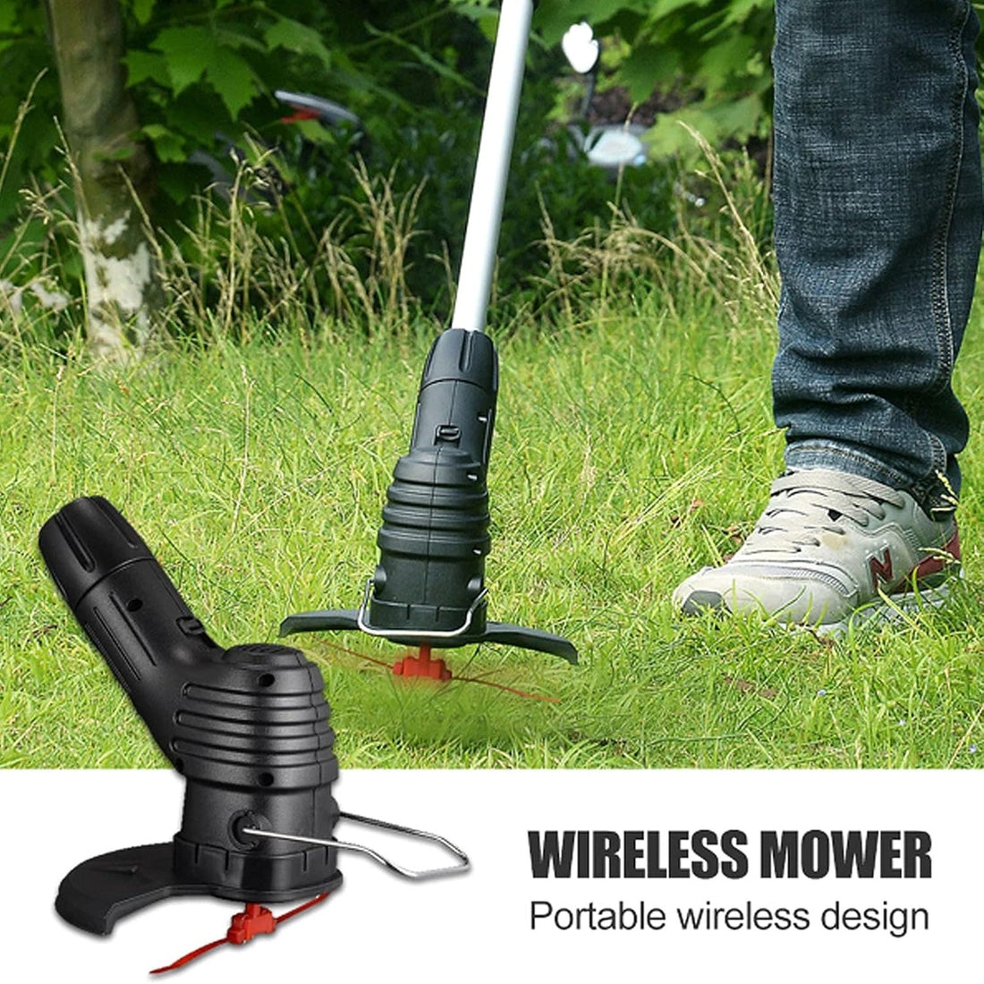 Cordless Grass Trimmer with High-Power Battery - Lightweight Lawn Edger for Easy Yard Maintenance 9912286609729-1