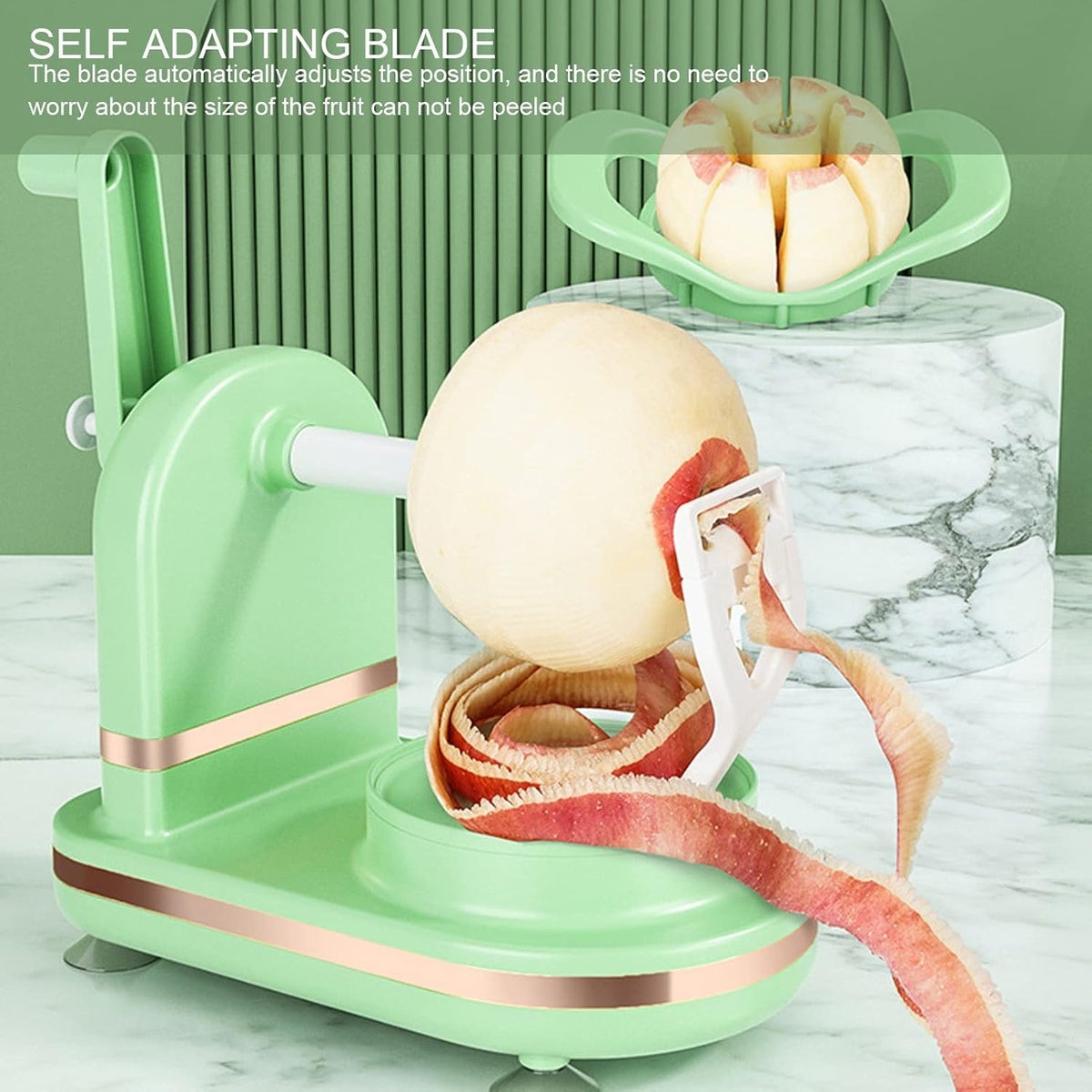 Fast Automatic Fruit Apple Peeler Thin Peel Suction Base