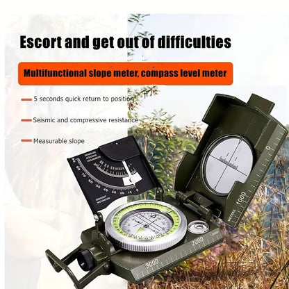 Military Compass | Waterproof Aluminum Alloy | Clinometer & Sighting Lens | Survival, Camping & Hiking 15146751164742-1