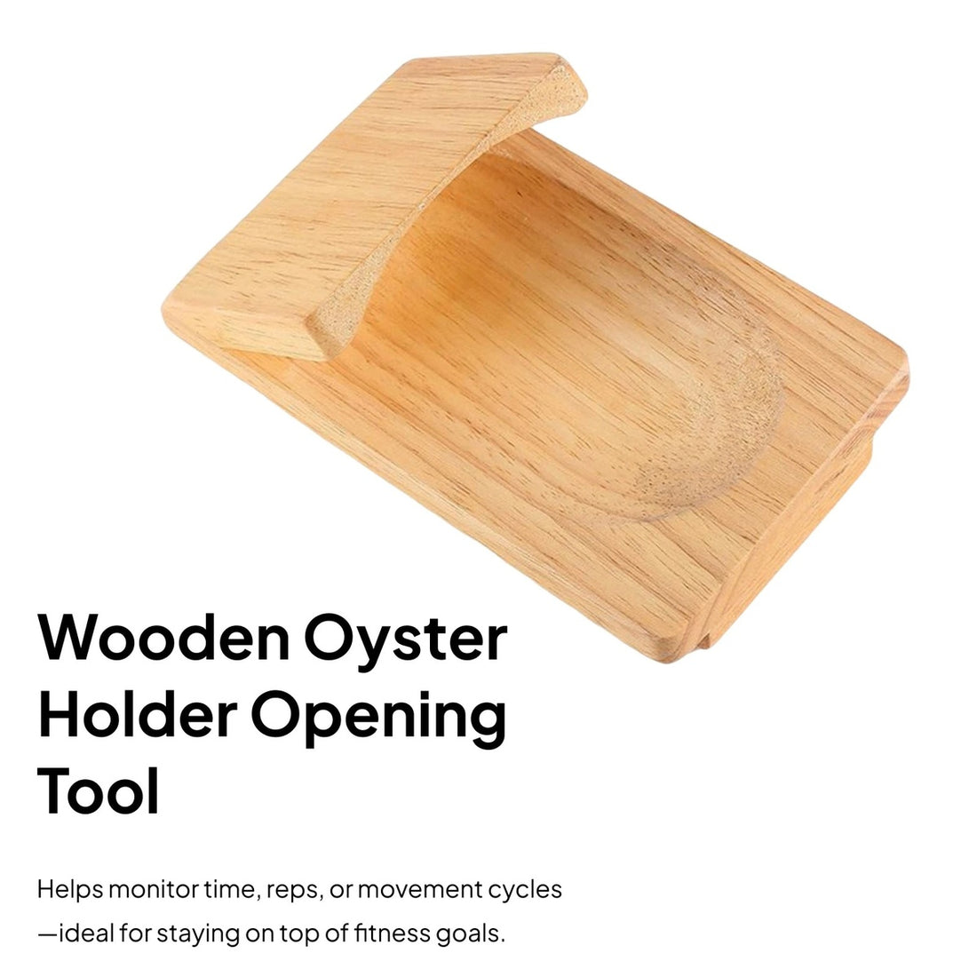 Premium Wood Handle Oyster Shell Opener Clamp 15772003762521-1