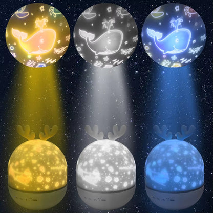 Deer Music Projector Lamp Night Light With BT Speaker Starry Sky Star Relax before bed - Star Projector 8734506680658-1