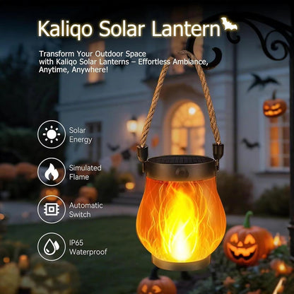Solar Lantern Outdoor Lamp Waterproof Flame Light For Garden 9213797794035-1