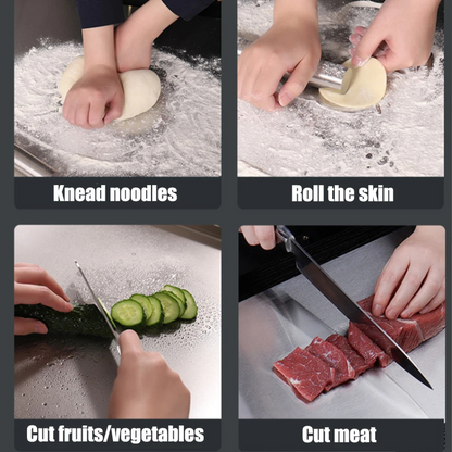 Stainless Steel Cutting Board with Lip - Durable, Non-Slip, Hygienic Cutting Board for Kitchen (60X40cm) SH1751817214987860957