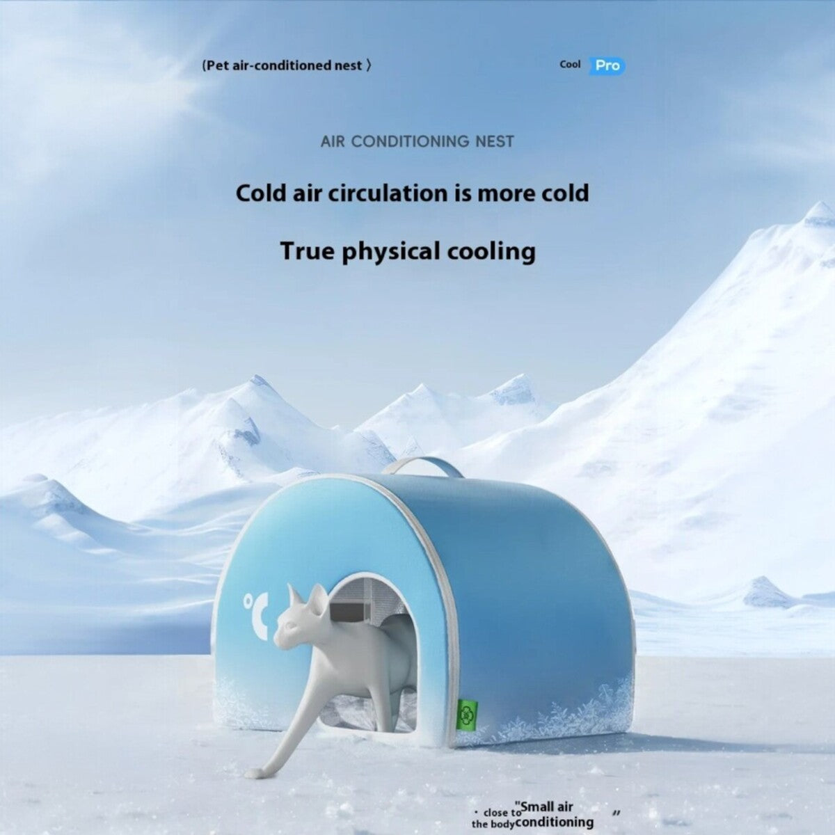 Portable Air-Conditioned Pet House With Ventilation For Cooling Comfort Indoors Or Outdoors (38 x 44 x 38cm) 10016156483885-1