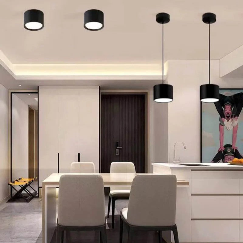 Modern Led Ceiling Light In Black & White 10476294209800-1