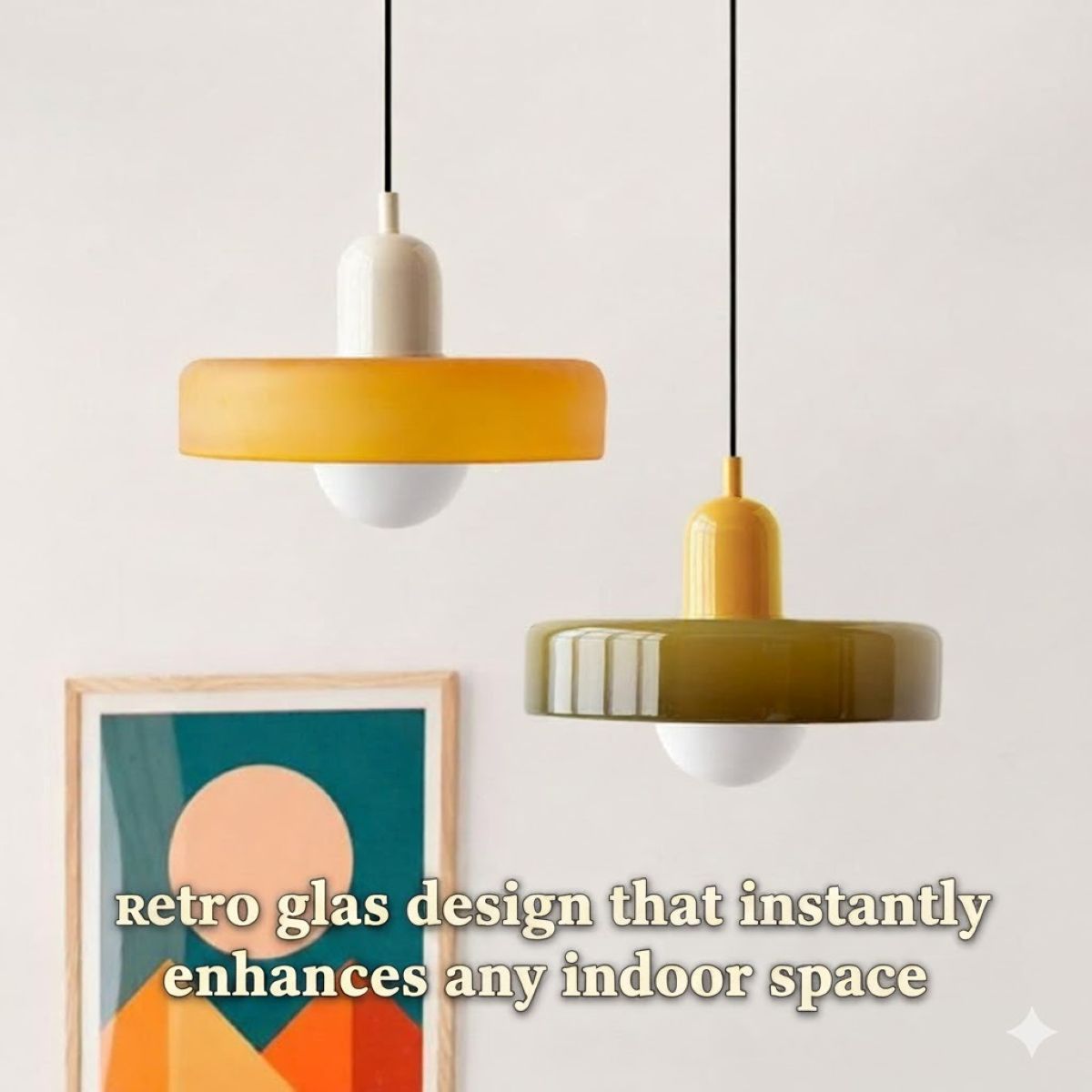 Bauhaus Pendant Light in Colored Glass