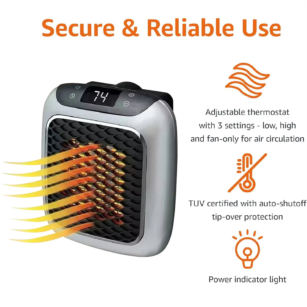 Portable Electric Space Heater - Compact & Energy-Efficient Heating Solution SH1751817214987860672