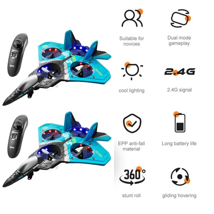 V17 Jet Fighter Stunt RC Airplane 6Y+ 7496190918791-1