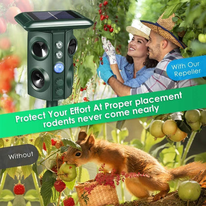 Outdoor Ultrasonic Bird Repeller - Effective, Humane Woodpecker Deterrent for Gardens, Patios & Farms 9945609077057-1