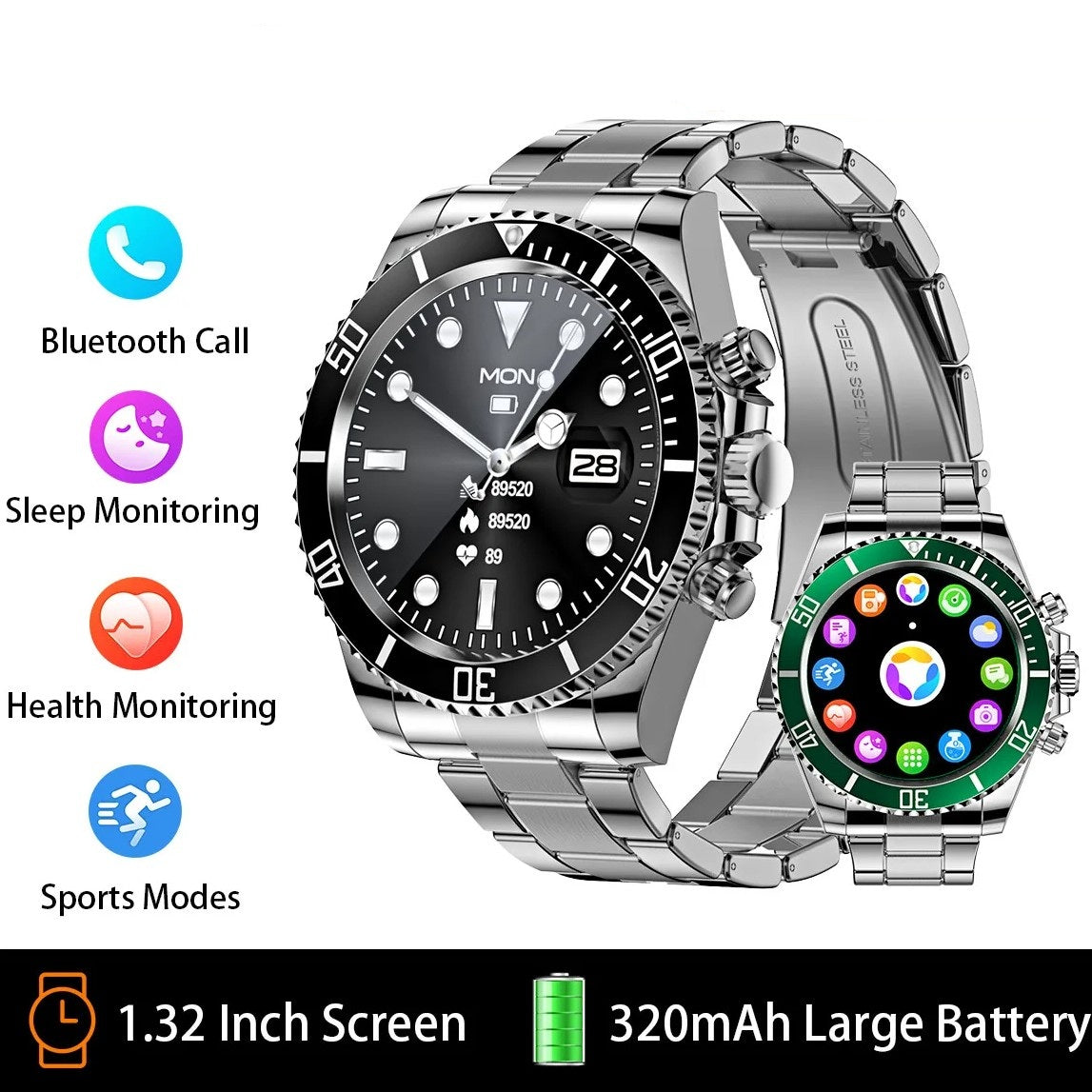 Nexos Pro – Tactical Smartwatch With Gps, Health Tracking & 21-Day Battery Life 10250229842198-1