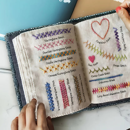 Embroidery Kit Journal to Creatively Craft, Stitch, and Share Your Story Set 15138893594950-1